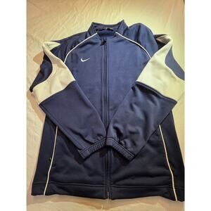 Nike Men's Size Large Full Zip Lightweight Navy Blue Track Jacket